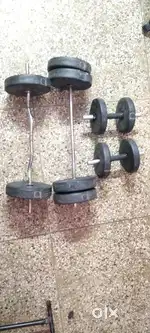 40 kg PVC weight with 3ft curl rod and accessories home gym combo gym