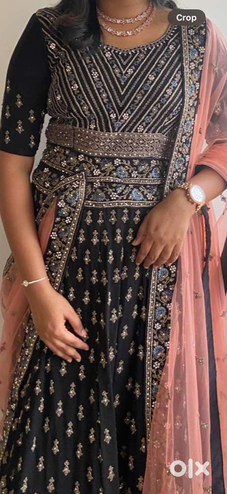 Black partywear lehenga