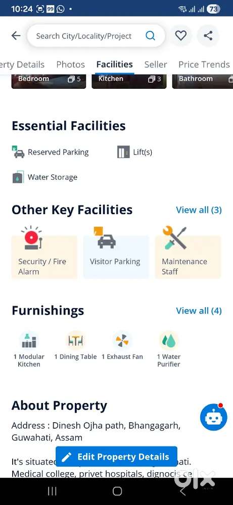 Flat for Sale @ 68 Lakhs (Negotiable)