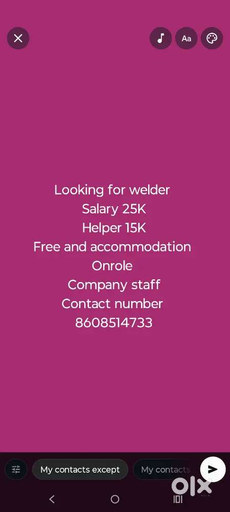 Welder and and helper needed for our company