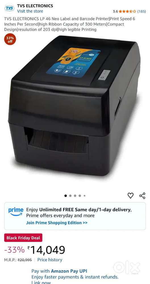 Tvs LP 46 Neo Thermal Printer,
