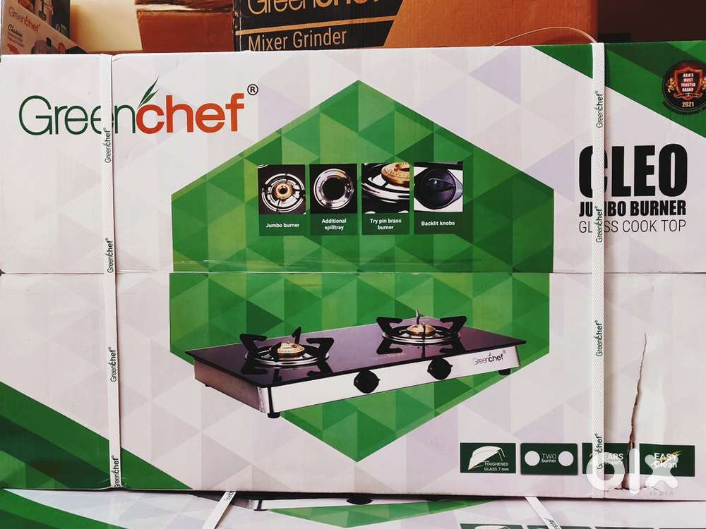 Brand New Jumbo Burner Spill Tray Greenchef Stove With Glass Warranty.