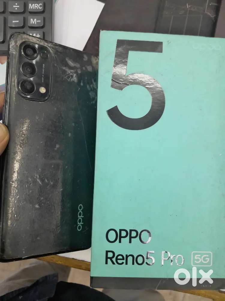 Reno 5pro 8/128 5g with all accessories  back glass brack all original