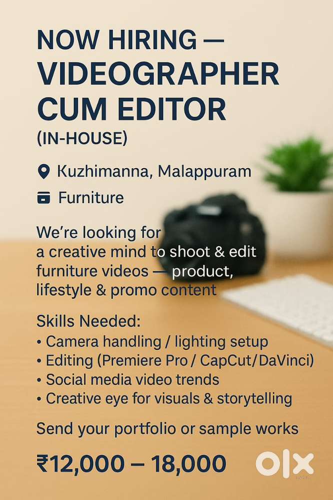 Join our creative team — we’re hiring a Videographer + Editor!