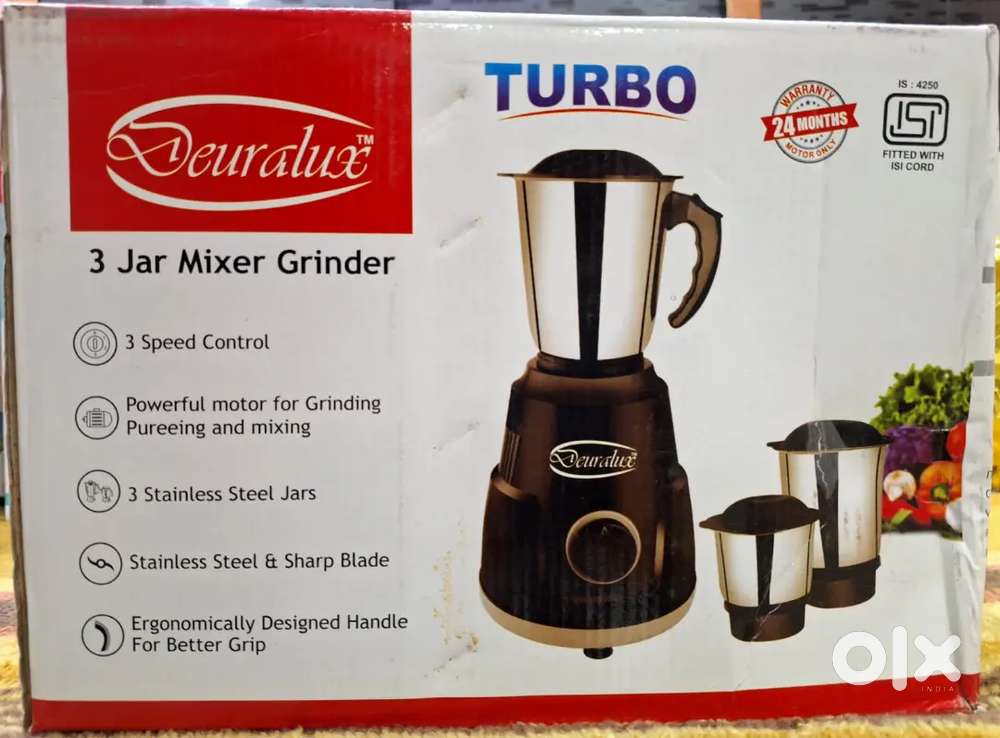 Deuralux Turbo 3 Jar Mixer Grinder.