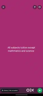 Tuition classes available from Kg to class 8