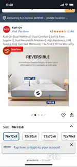 Brand new kurlon king size mattress