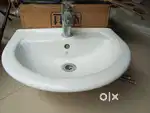 Tubelight, curtain rod, basin, celing lamp, holder , bag