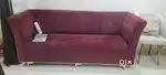 Red crown sofa with golden border