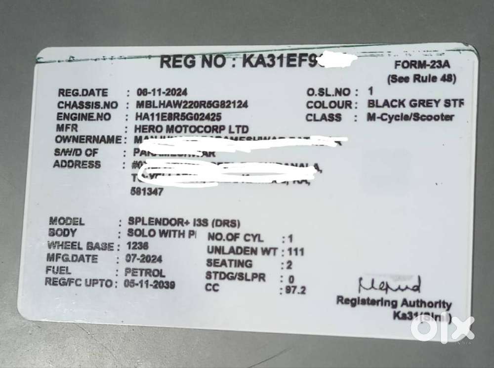 Hero, Splendor Bike, 2024 Model