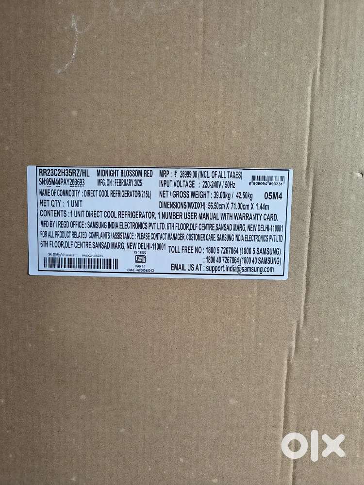 Samsung single door fridge