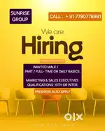 Sales & Marketing Jobs Part / Full - Time