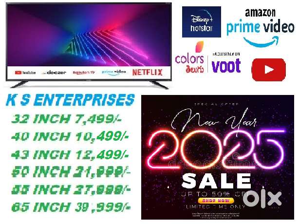 SPECIAL OFFER 43 INCHES  SMART, 4K UHD LED TV IN 12,499/- ONLY.