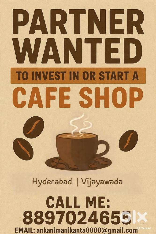 Need partner for coffee shop