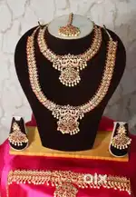 Allure Bridal Jewellery Set – Choker, Long Set, Earrings & Tikka