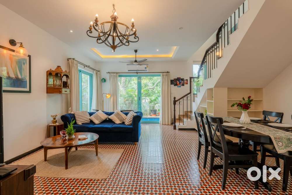 3bhk villa with a private pool for rent in Assagao