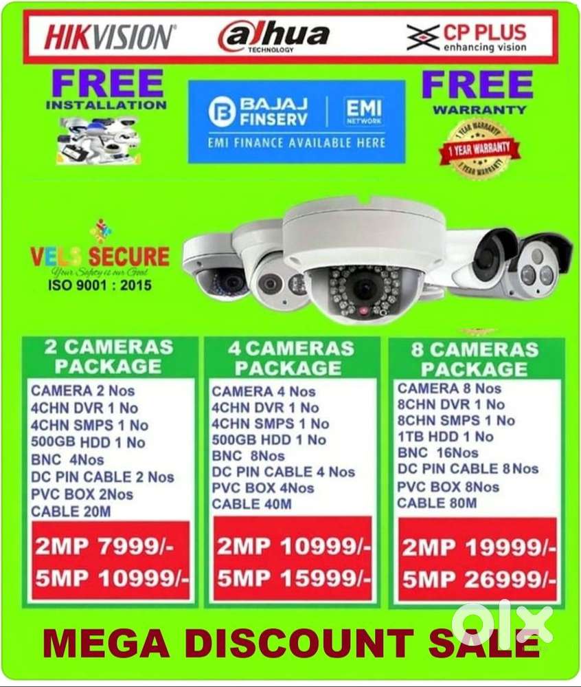 2MP  HIKVISION   CCTV CAMERA   DAY & NIGHT VISION MEGA FESTIV