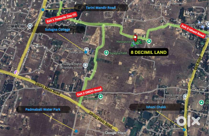 8 Decimil Corner Plot for Sale  Near Sulagna Residential College