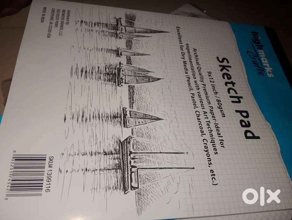 Highmarks Craft Sketch Pad 9×12 inch (80gms,40sheets)-premium Drawing