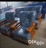 3+1+1 sofa solid assam teak wood at very affordable price