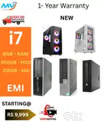 Hard Disk - 500Gb  SSD - 256GB  1 Year Warranty  Starting @ 9,999