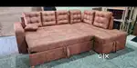 Lose pillows model L shape sofa cumbed