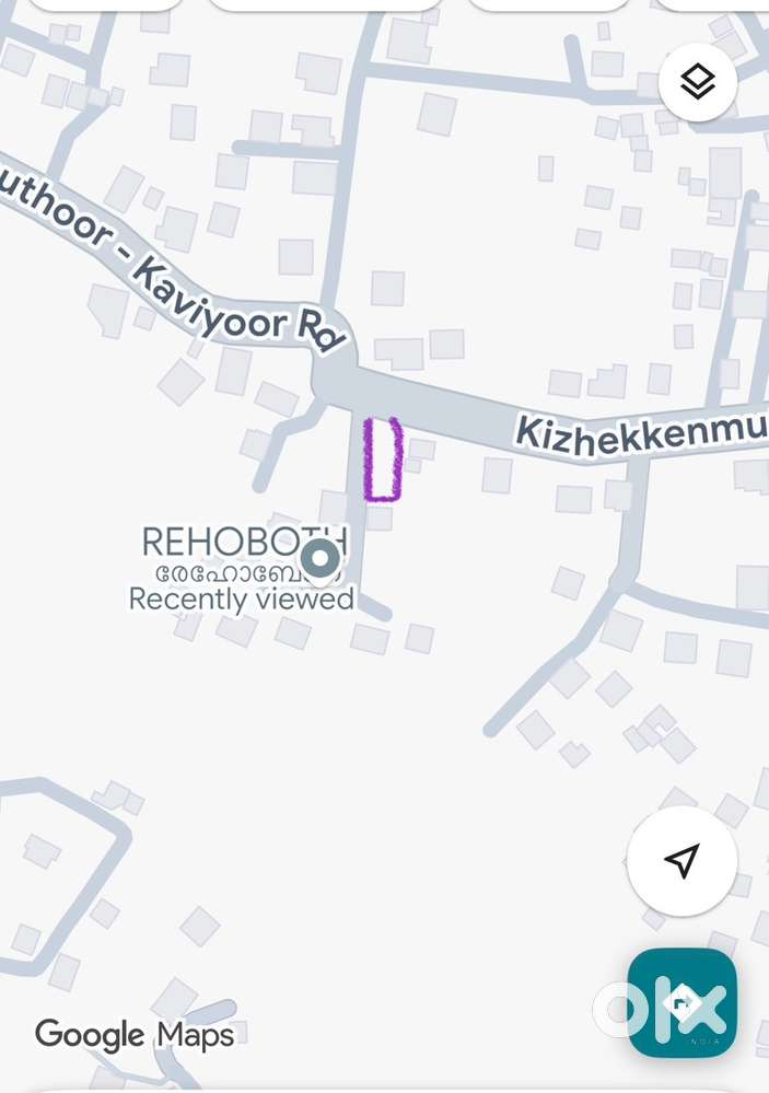 Land for sale in residential area. Quiet area but has buses plying