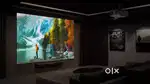 Full HD 1080p Projector 4k support with 136 inch screen and mount stad
