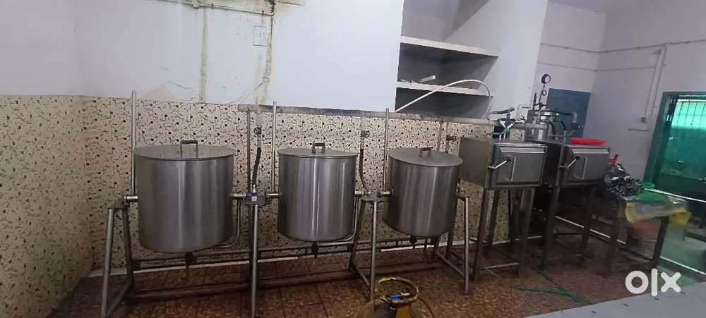 Steam generator & rice vessels, idly maker,put maker temple, hostel,