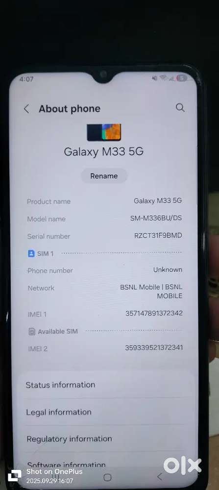 Samsung galaxy M-33