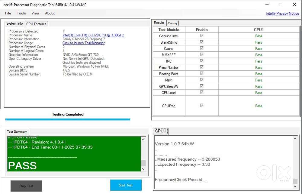 i3 2nd Generation PC without Monitor, Keyboard & Mouse