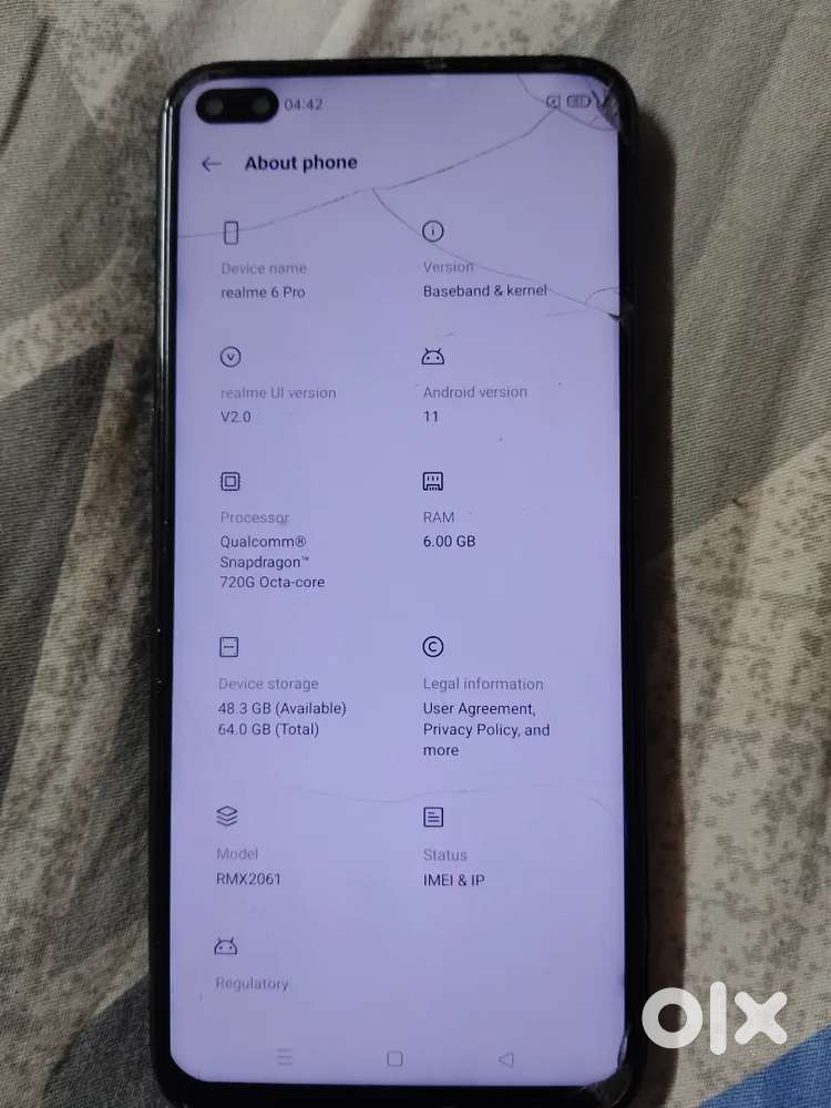 6Pro.    6 Ram internal 64 gb