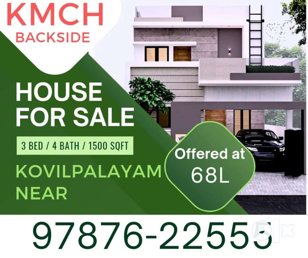 Villas for sale in kovilpalayam KMCH near.
