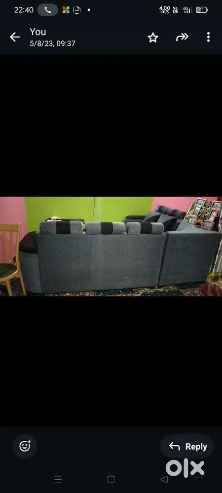 6 sitter L size sofa