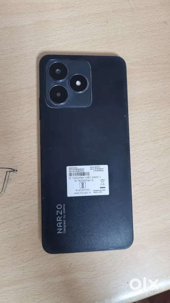 Realme narzo n53  
4gb ram 64 gb storage