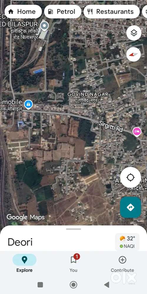 Commercial plot for sale 4800 sqft 80feet front on road sirgiti