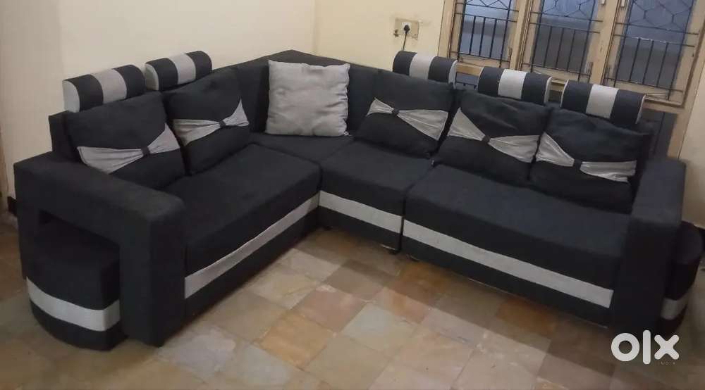 sofa set 6 seater with 2 stools