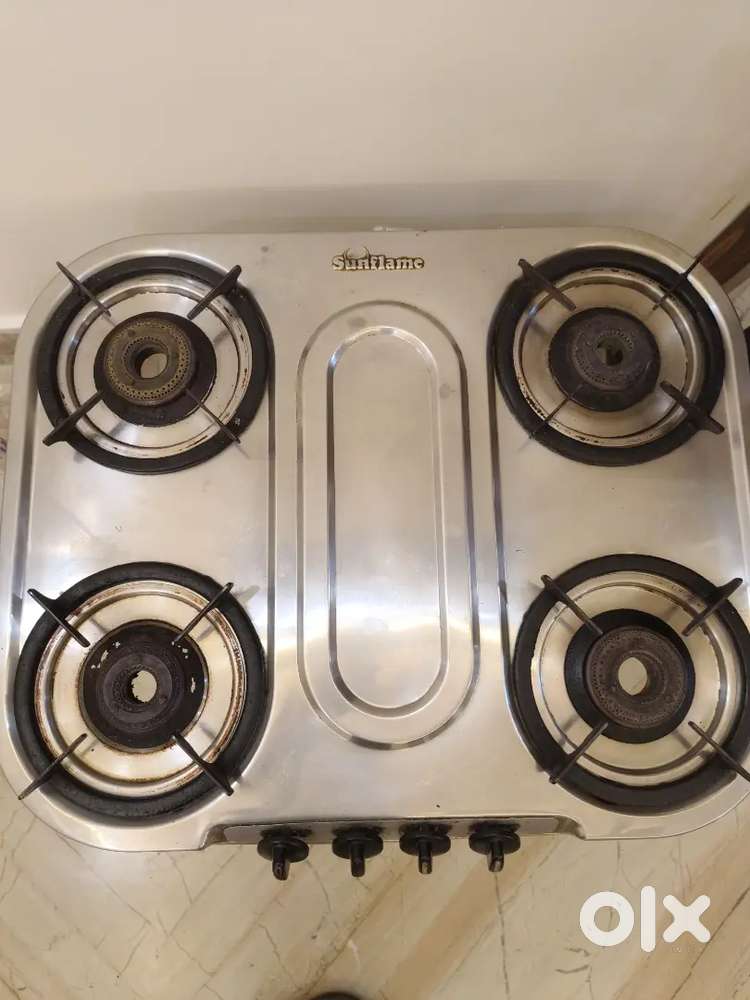 Gas Stove 4 Burner SUNFLAME Steel NEW Gas NOZZLE