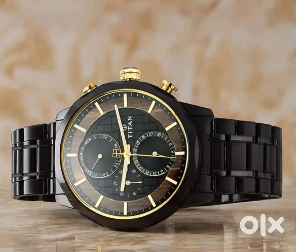 TITAN GRANDMASTER BLACK MEN WATCH