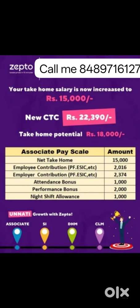 Zepto store picking packing scanning job