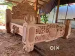 കൈപ്പണിയുടെ സൗന്ദര്യമുള്ള ഡിസൈനർ കട്ടിൽ (Designer Bed with  Handwork)