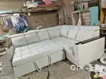 Kit cat model l shape sofa cum bed emi available Aliyar Arham Recliner