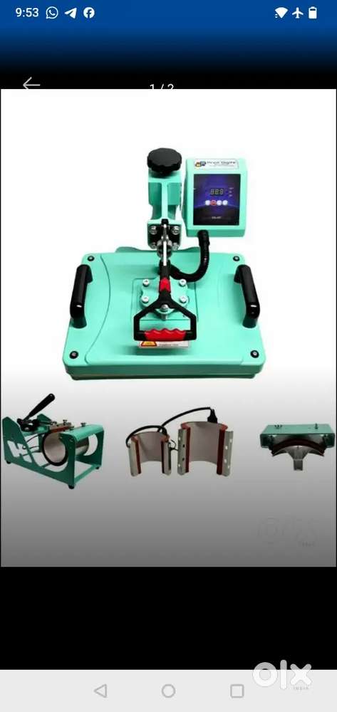 5 in 1 mint colour cloth sublimation printing machine