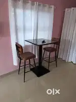 2 bar chairs with powder coating (table not included)