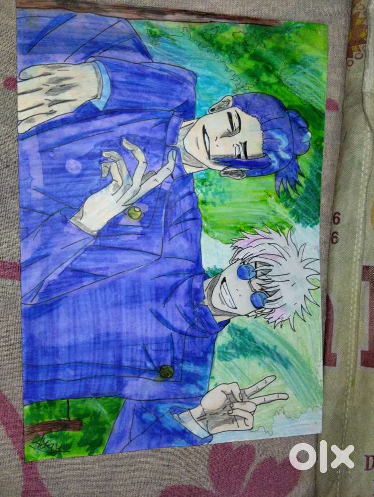 Jjk anime drawing only A4 size sheet