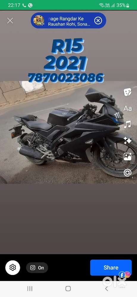 R15 version 3 full condition Mein Koi kharabi Koi dikkat Nahin