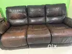 Leather sofa and dinning table