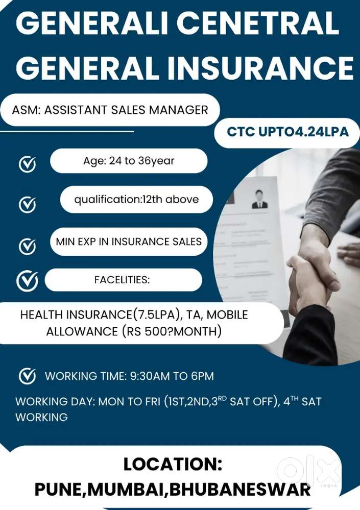 Vikhroli West Mumbai/ASM/Min 1yrexp sales insurance/mobile allowance