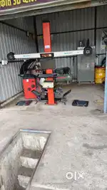 3D wheel alignment and balancing machine