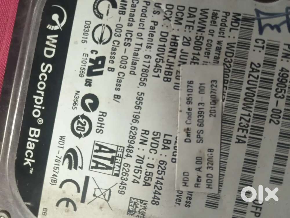 Laptop Ram 2 2GB 320 GB hard disk i3 processor
